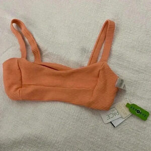 NWT L space Jess bikini top in orange size DD